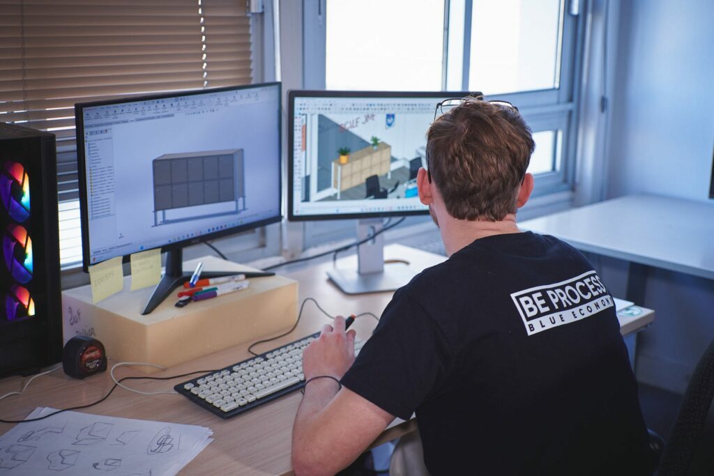 Architectes et maîtres d'œuvre Conception 3D d'un escalier sur mesure en CAO, bureau d'études BE PROCESS